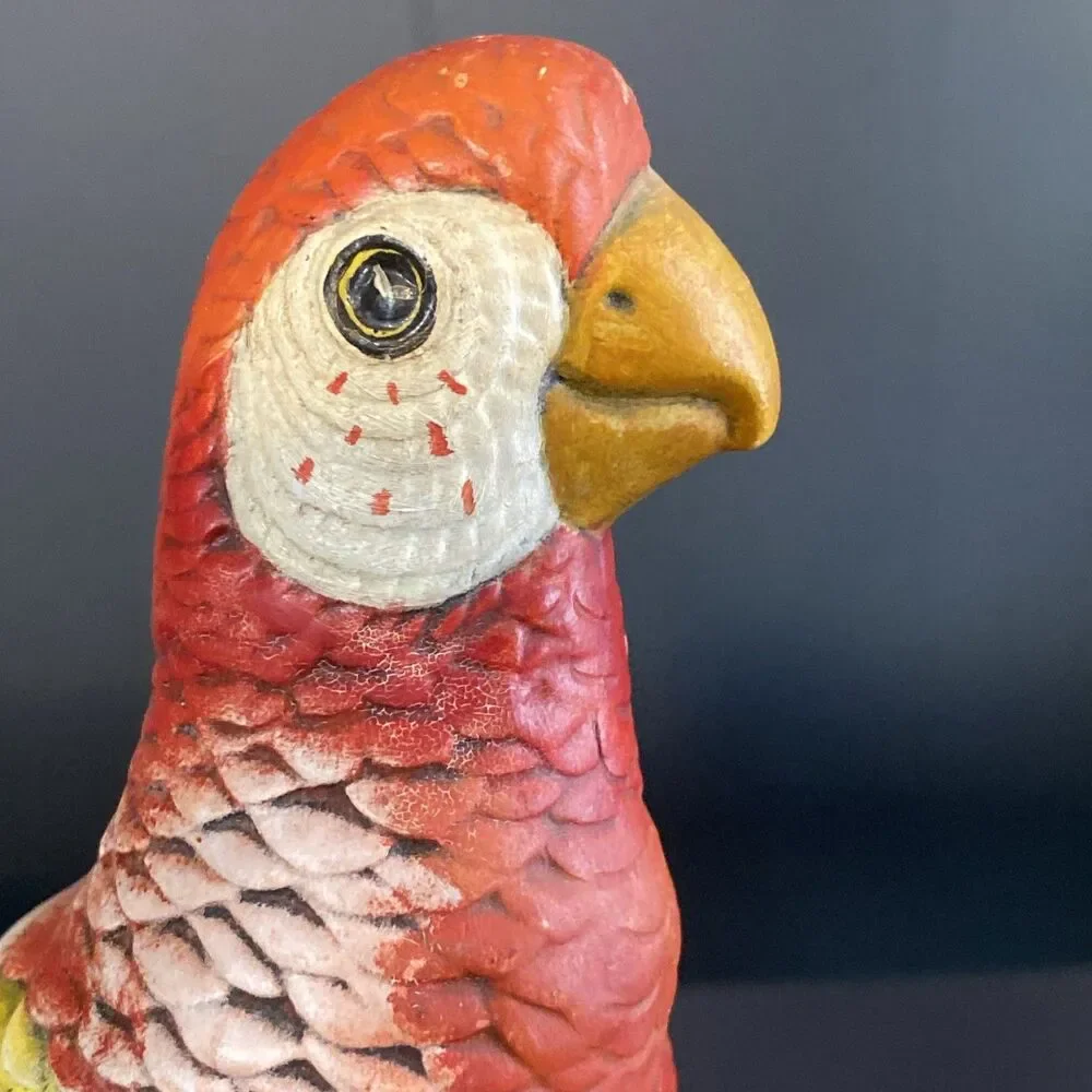 Vintage 1982 Holland Mold Ceramic Parrot Figure 10